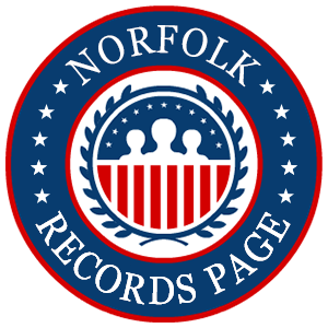 A round red, white, and blue logo with the words 'Norfolk Records Page' for the state of Virginia.